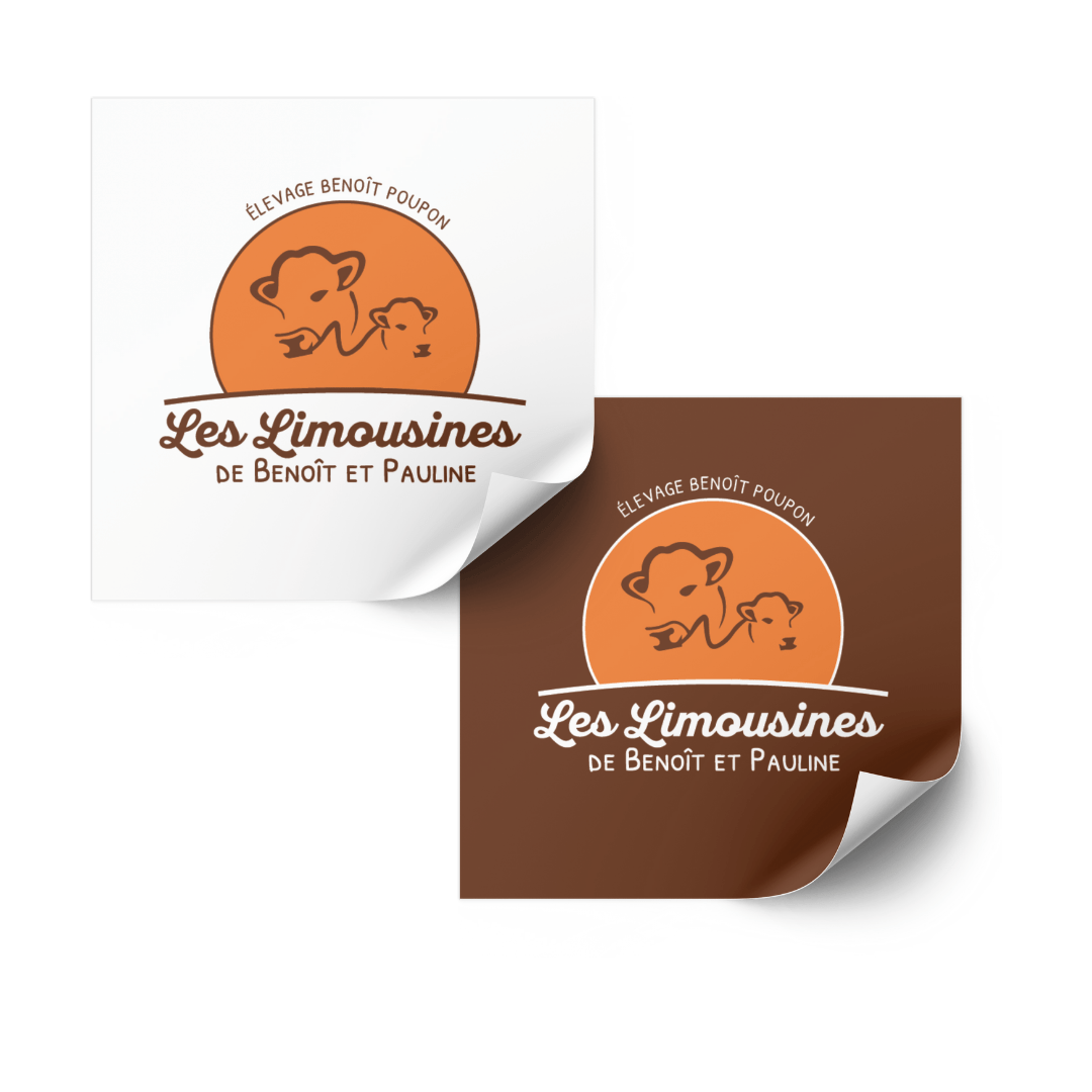 Création d'un logo pour une exploitation agricole Les Limousines de Benoit et Pauline