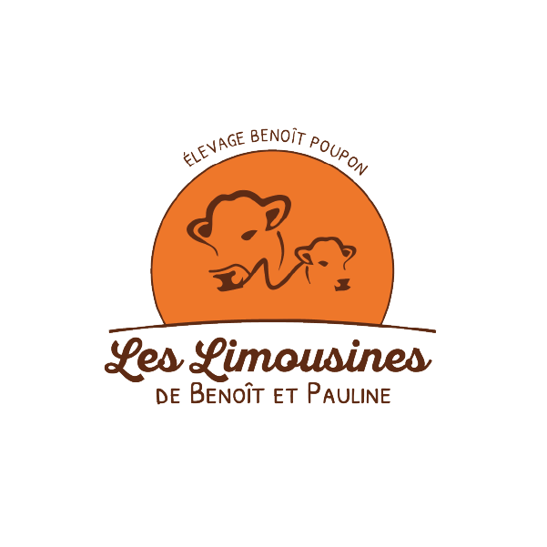 Création de logo pour une exploitation agricole Les Limousines de Benoit et Pauline