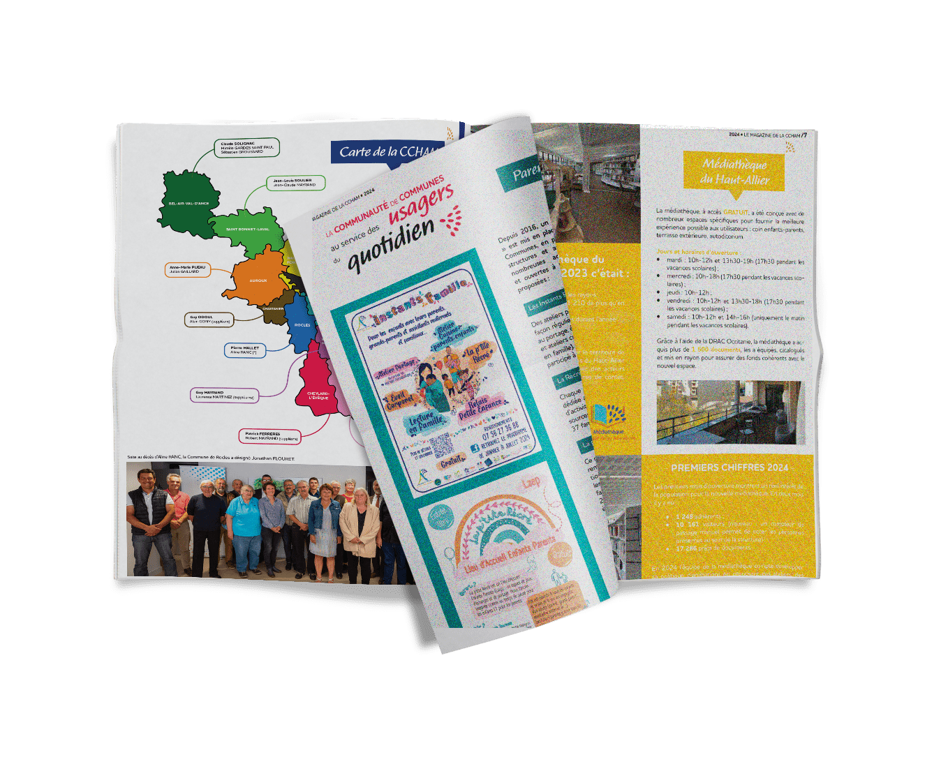 Mise en page d'un magazine pour la CCHAM